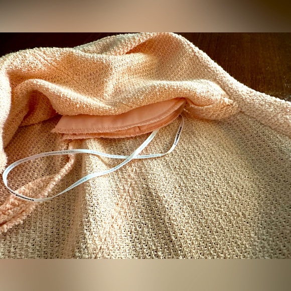 NWT Donna Karan Cardigan Summer Cools Peach Pink Open Front Sweater Jacket Knit - Picture 10 of 10